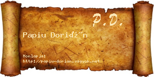 Papiu Dorián névjegykártya